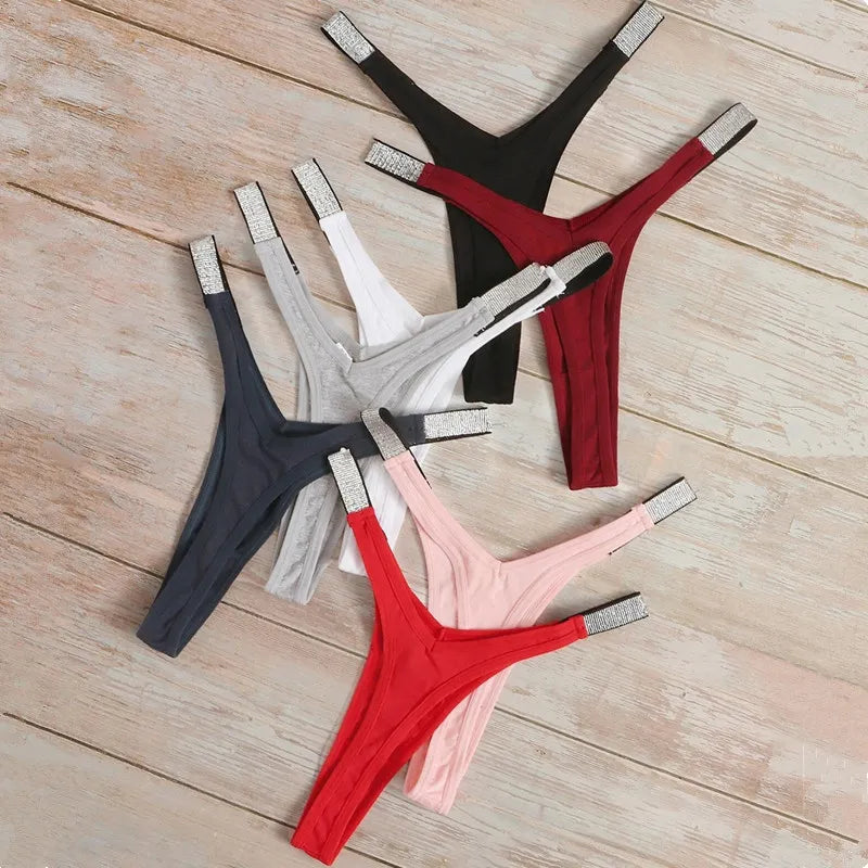 Cotton Women Thong Elastic Comfy Panties