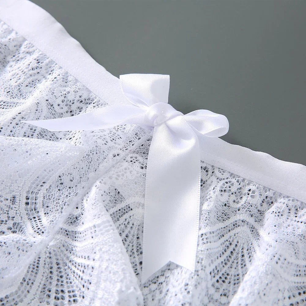 Sexy Lace Thongs Bow-knot Low Waist Panties