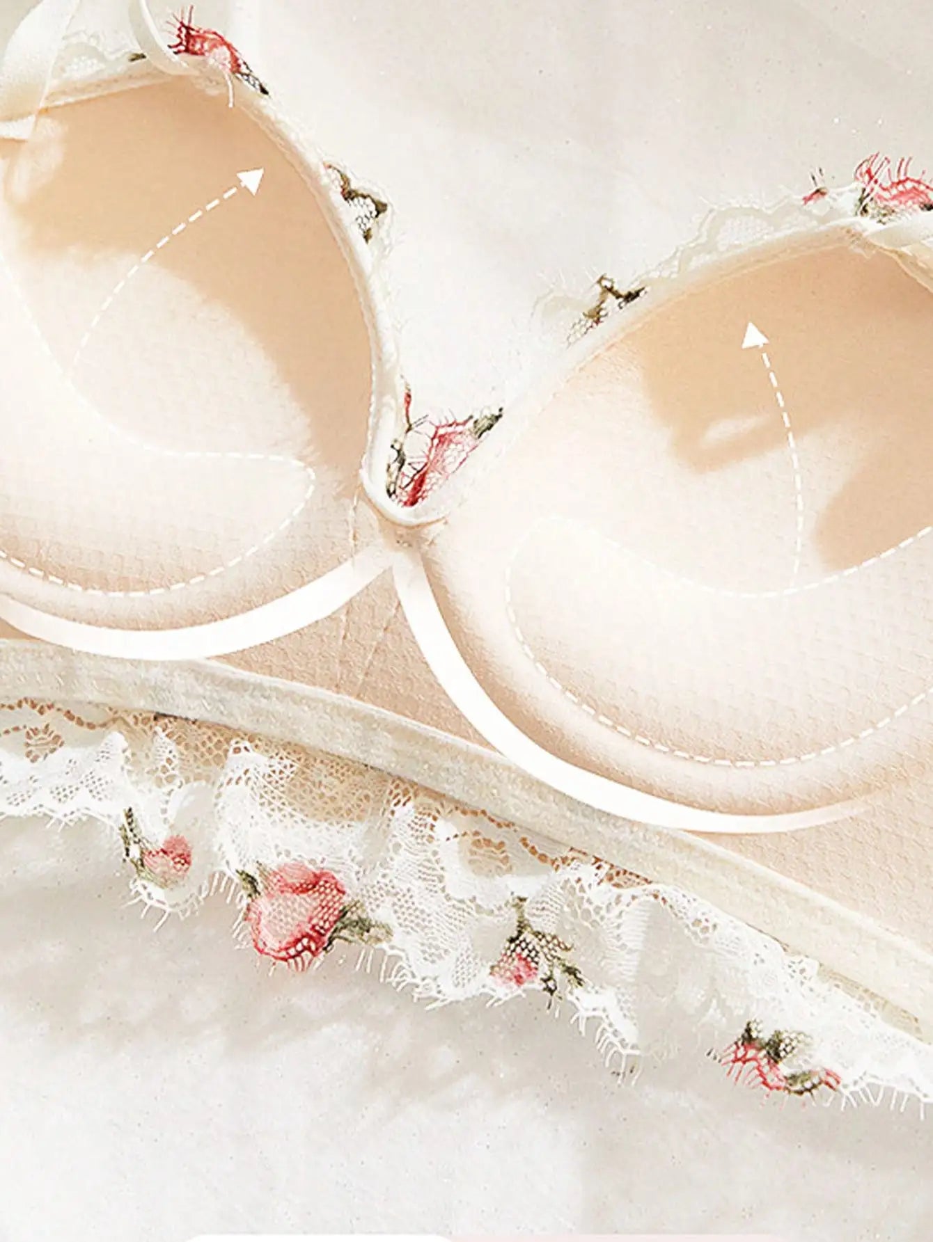 Pure sex gathering lace ladies bra