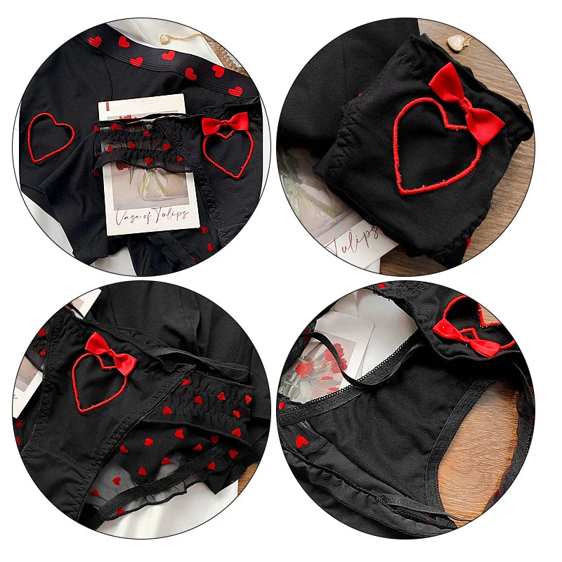 New Heart Printed Couple Underwear