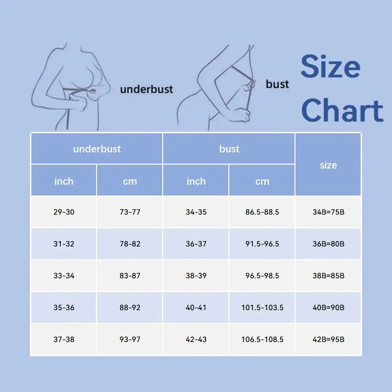 Women Push Up Bra Letter Print