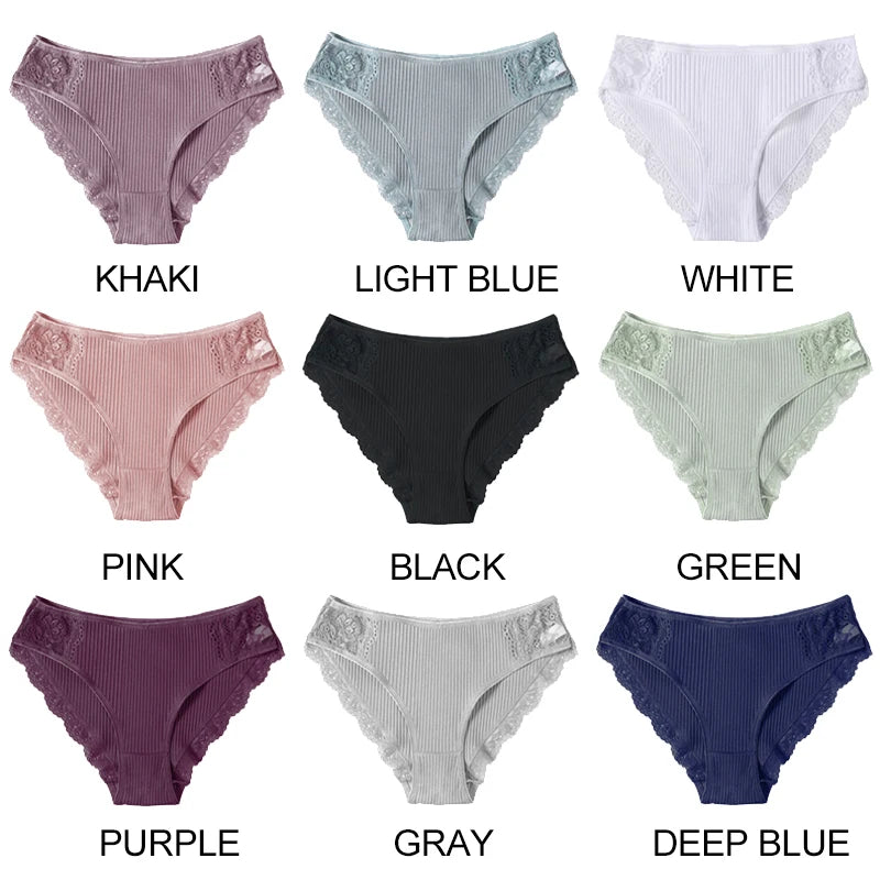 Cotton Patchwork Lace Panties