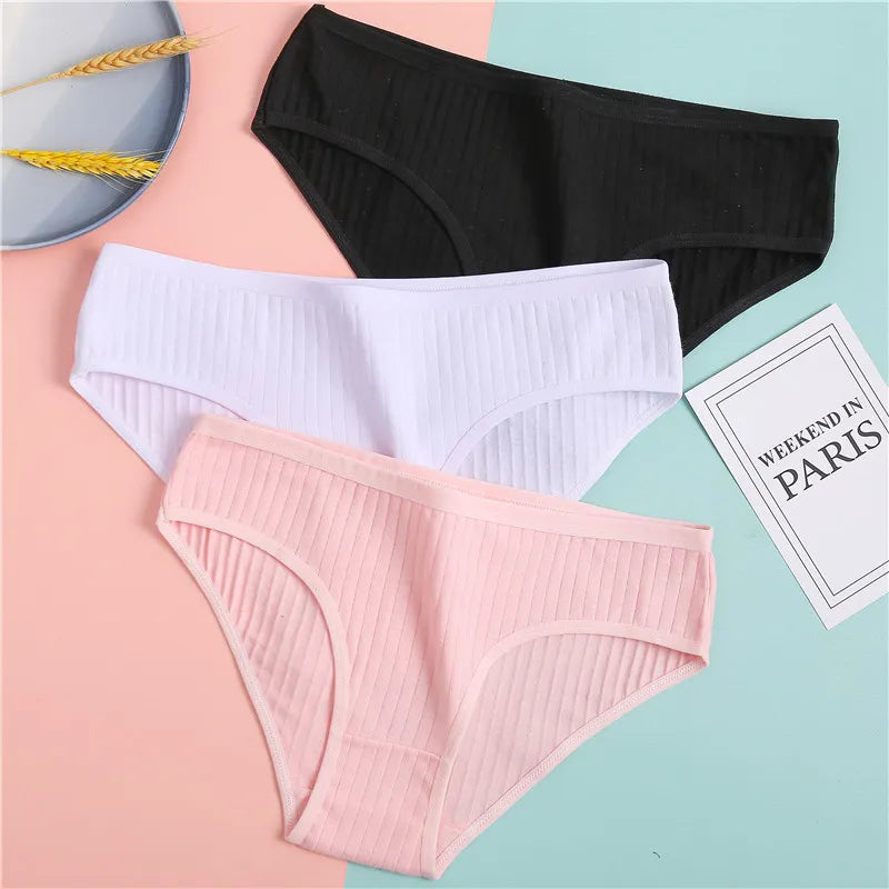 Women's Cotton Panties Soft Striped