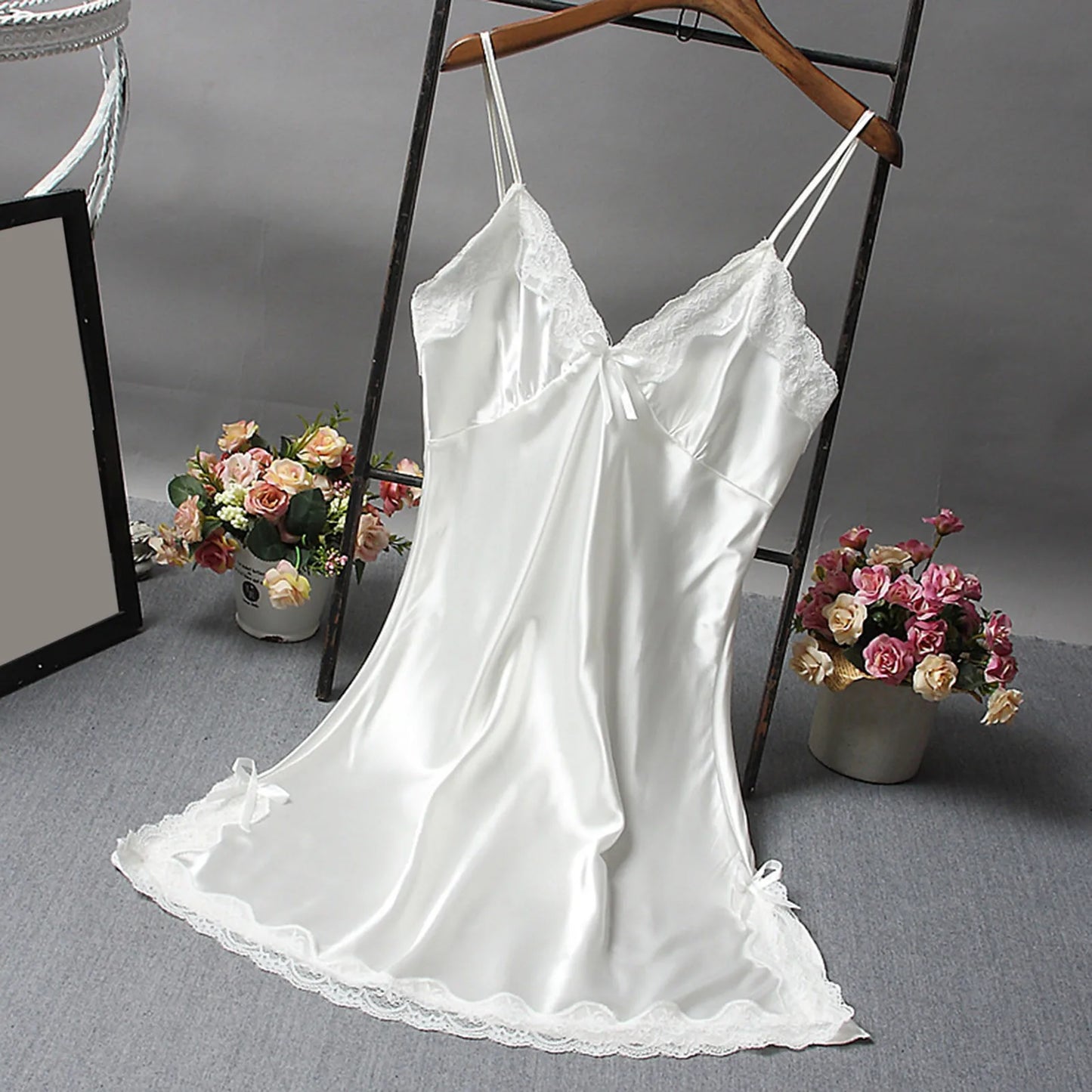 Nightgown Spaghetti Straps Sleep Dress