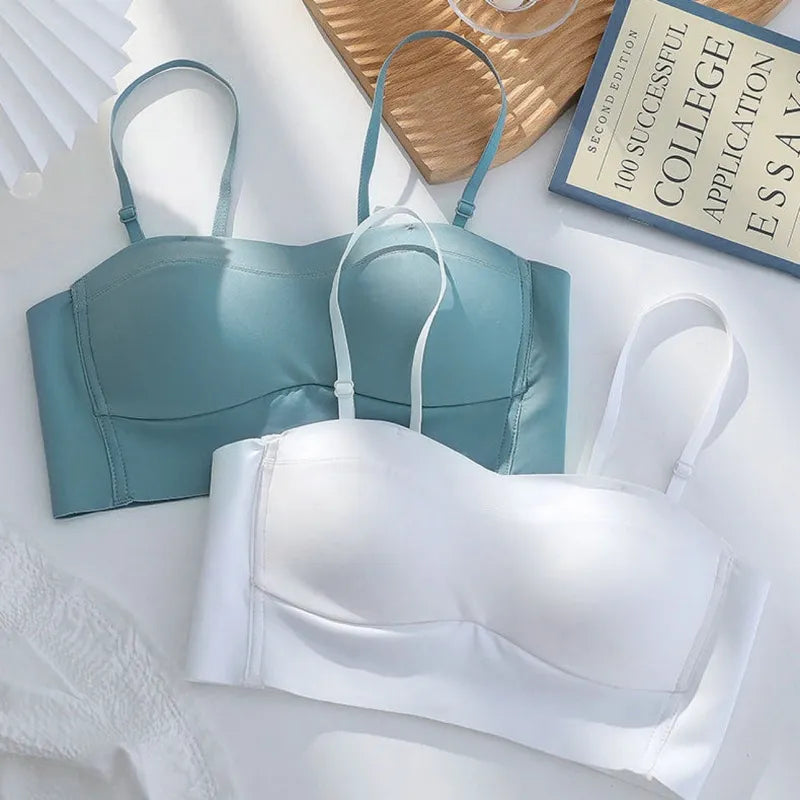 Bandeau Bra Strapless Brassiere Seamless Push Up