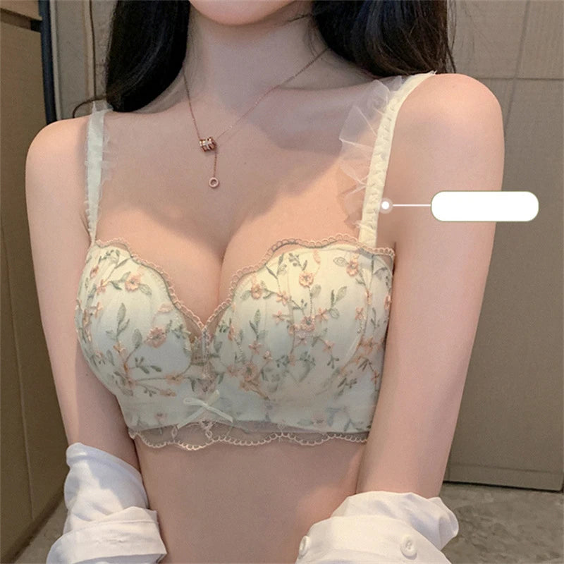 Small Breast Embossed  Bra