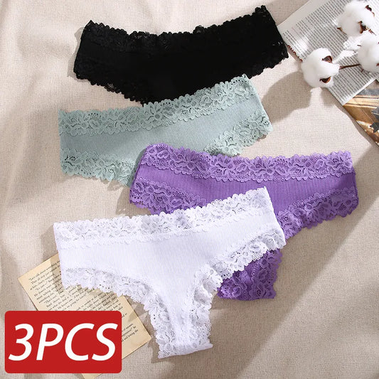 Lace Seamless Cotton Panties