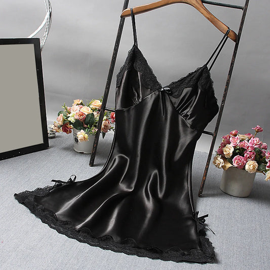 Nightgown Spaghetti Straps Sleep Dress