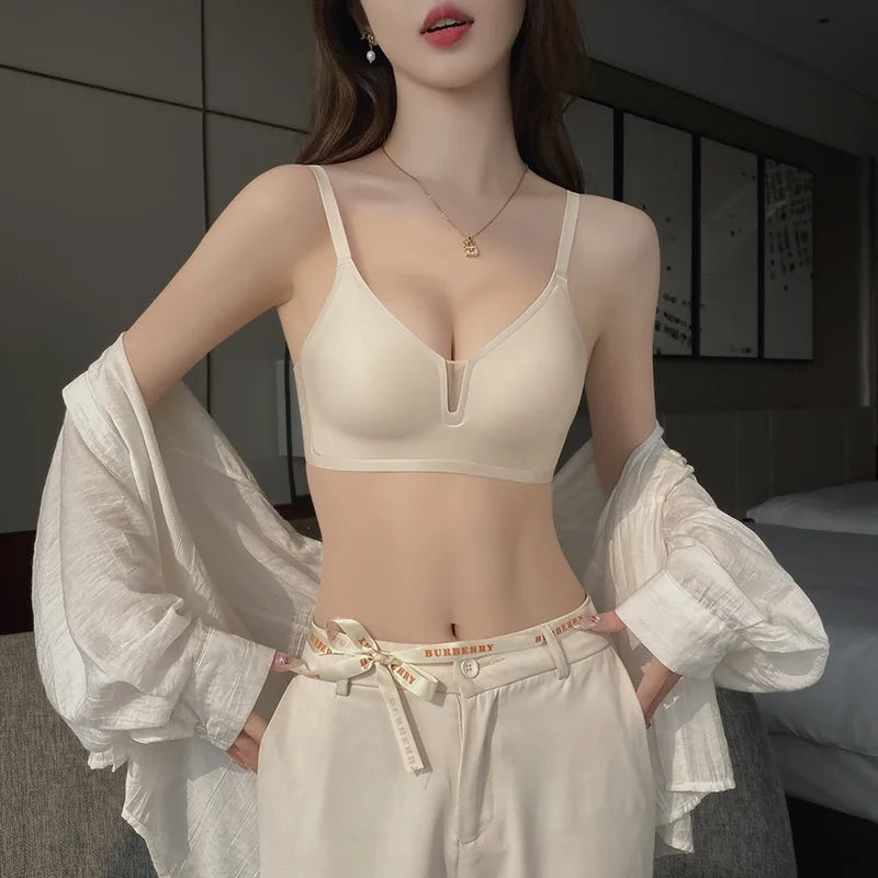 Thin Deep v-neck Comfortable  Bra