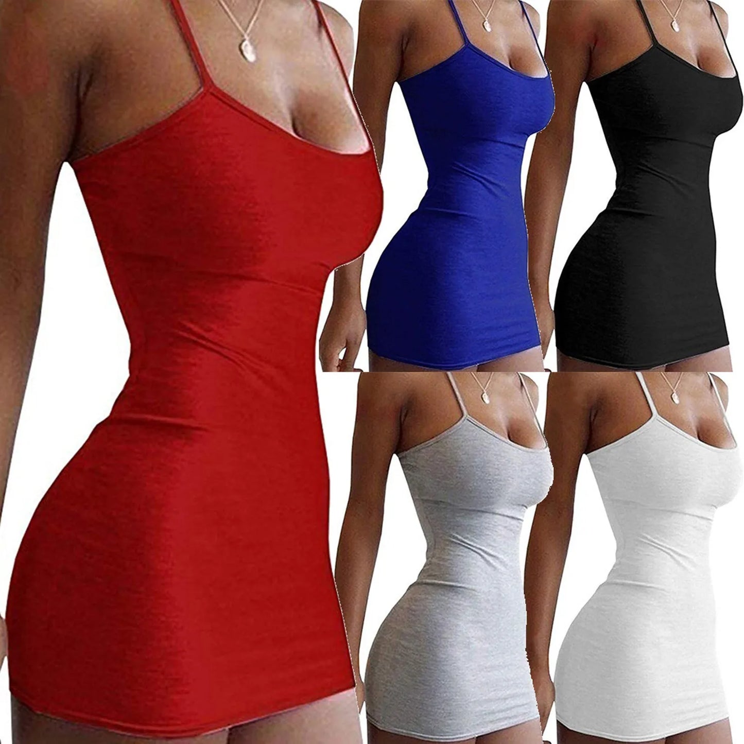Sexy White Dress Summer Bodycon Sleeveless Tight