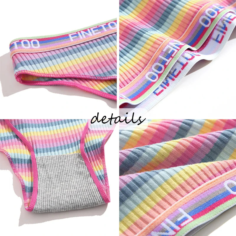 Cotton Striped Panties Low-Rise