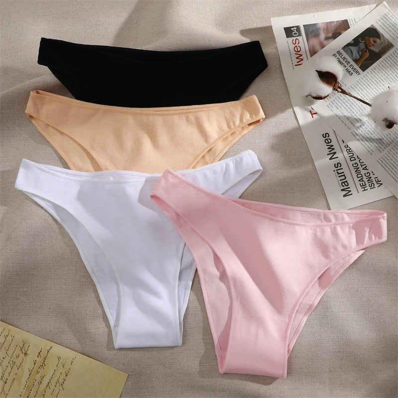 Cotton Underwear Sexy Solid Panties