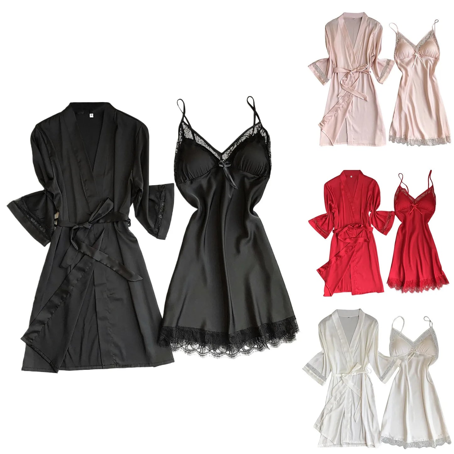Women'S Simulation Silk Pajamas Dress