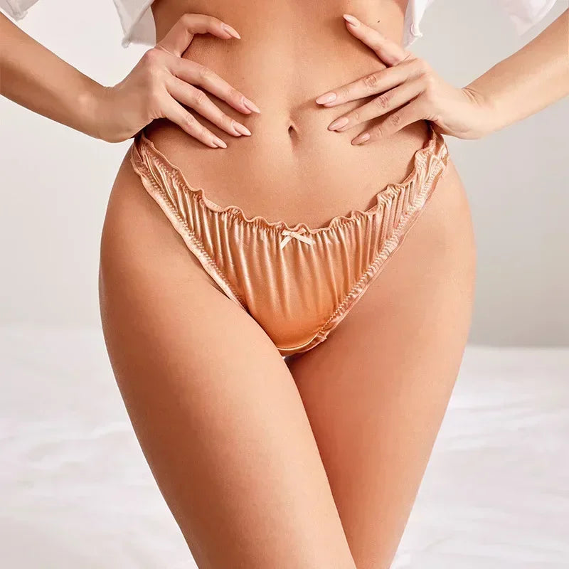 Women's T-Back Luxury Satin Sexy Underwear