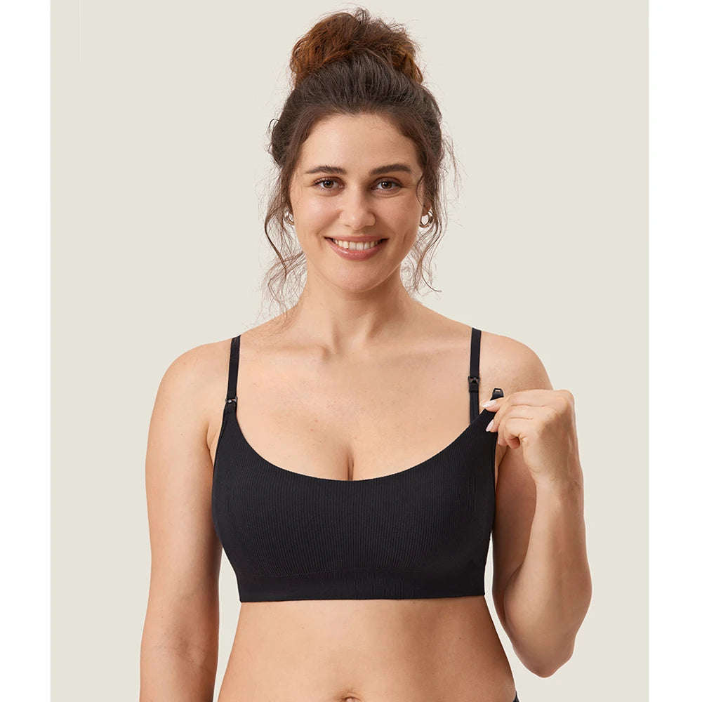 Women's Nursing Bras Ribbed Seamless