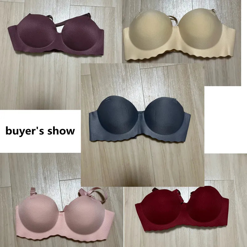 Solid Seamless Adjustable Bra