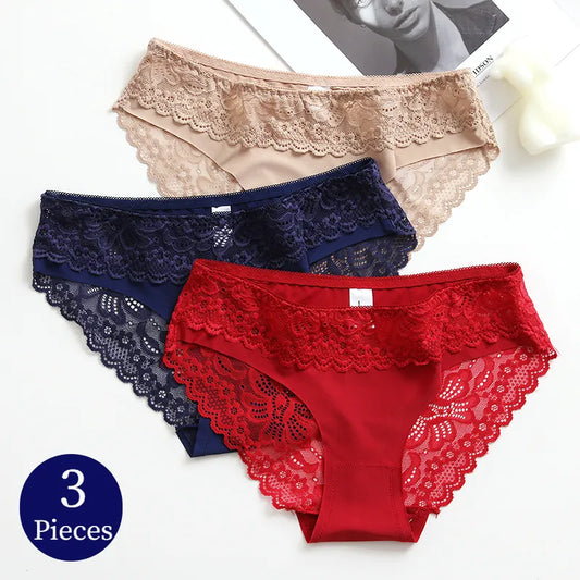 Women's Panties Lace Silk Satin